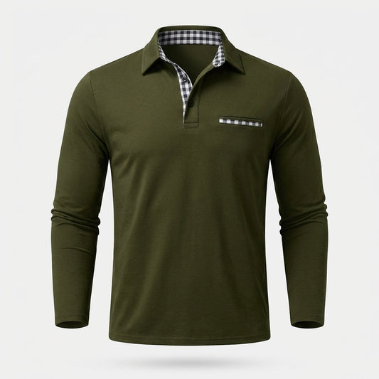 Image of Aske | Langærmet Polo Shirt til Mænd