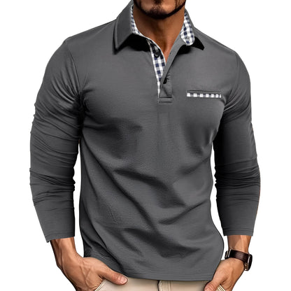 Image of Aske | Langærmet Polo Shirt til Mænd