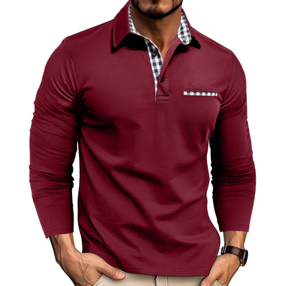 Image of Aske | Langærmet Polo Shirt til Mænd