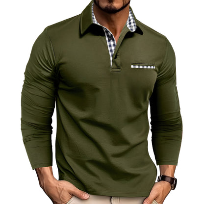 Image of Aske | Langærmet Polo Shirt til Mænd