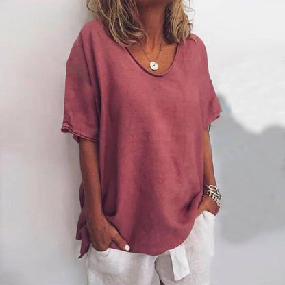 Image of Asta | Dame V-hals Løs Bluse