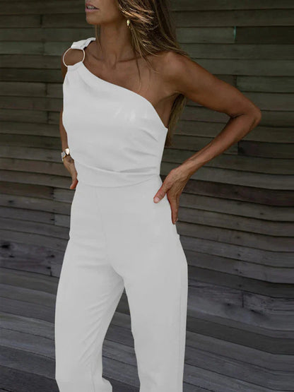 Image of Augusta | Dame One-Shoulder Formel Jumpsuit
