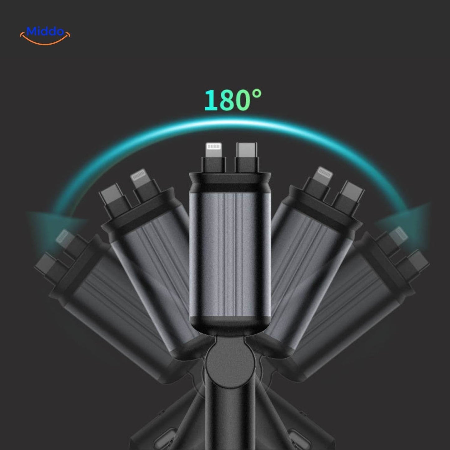 AutoCharge™ 120W | 4-i-1 Oplader, Super Hurtig, RGB Stjernehimmel!