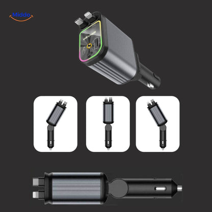 AutoCharge™ 120W | 4-i-1 Oplader, Super Hurtig, RGB Stjernehimmel!