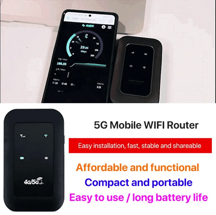 Bærbar 5G WiFi Router – Højhastigheds Mobil Trådløs Internet Hotspot