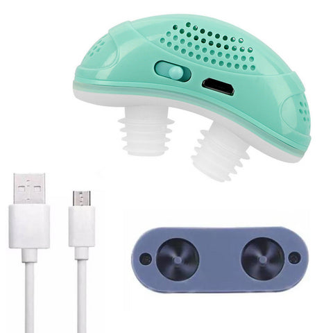 Bærbar Micro CPAP-enhed til Snorken Eliminering – Stille og Kompakt, Lys Grøn med Silikone Spidser