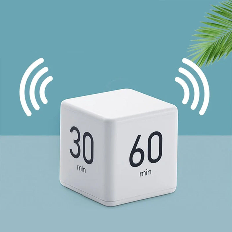 Bærbar Terning Timer Digital Nedtællingsalarm til Produktivitet