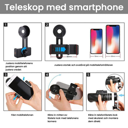 Bærbar Zoom HD 5000M Teleskop til Udendørs Brug