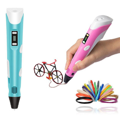 Børns 3D-Printer Pen med 20 Farvede Filamenter og Nem Opsætning