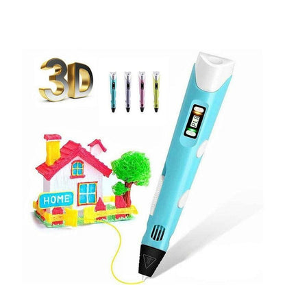 Børns 3D-Printer Pen med 20 Farvede Filamenter og Nem Opsætning