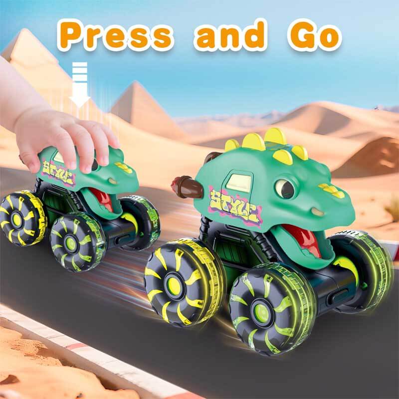 Børns Dinosaur Monster Truck Legetøj med LED Hjul