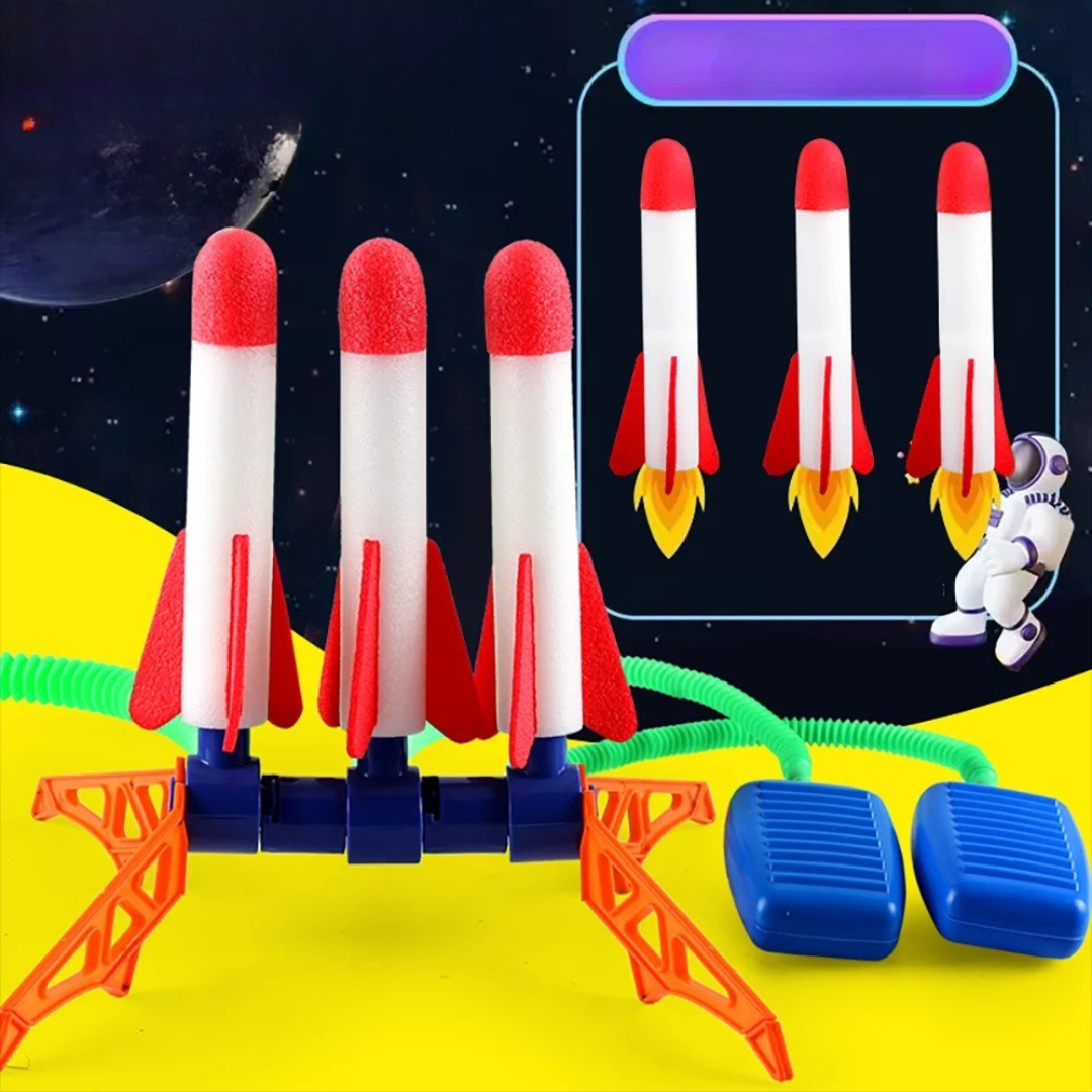 Børns Udendørs Stomp Rocket & Launcher Sæt