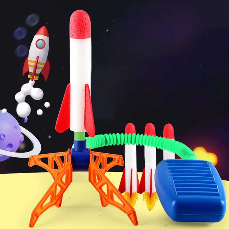 Børns Udendørs Stomp Rocket & Launcher Sæt