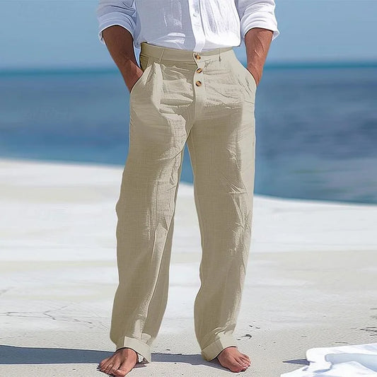Hadrien | Pantalon d'été léger en lin pour hommes - Image 2
