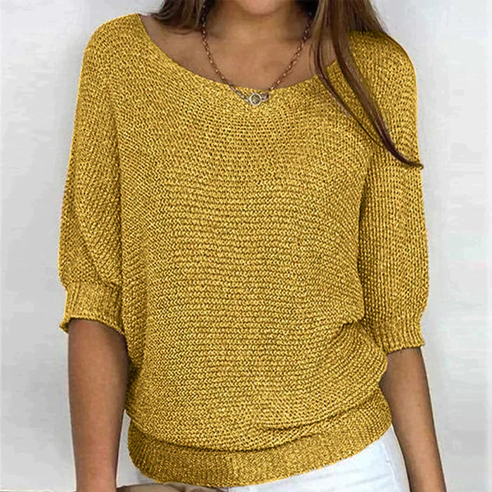 Gina | Pull Femme Col V Manches 3/4 - Image 8