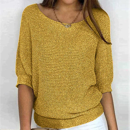 Gina | Pull Femme Col V Manches 3/4 - Image 8