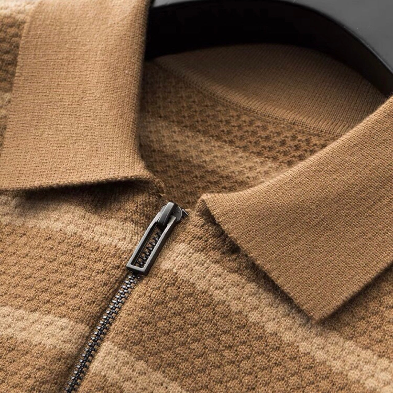 Régis | Polo Rayé Homme à Quart de Zip - Image 4