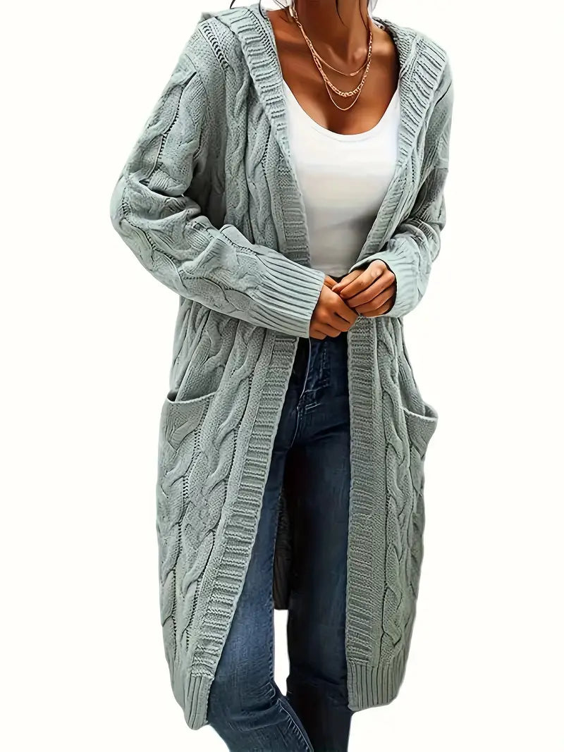 Alyssa | Cardigan Long à Capuche pour Femme - Image 14
