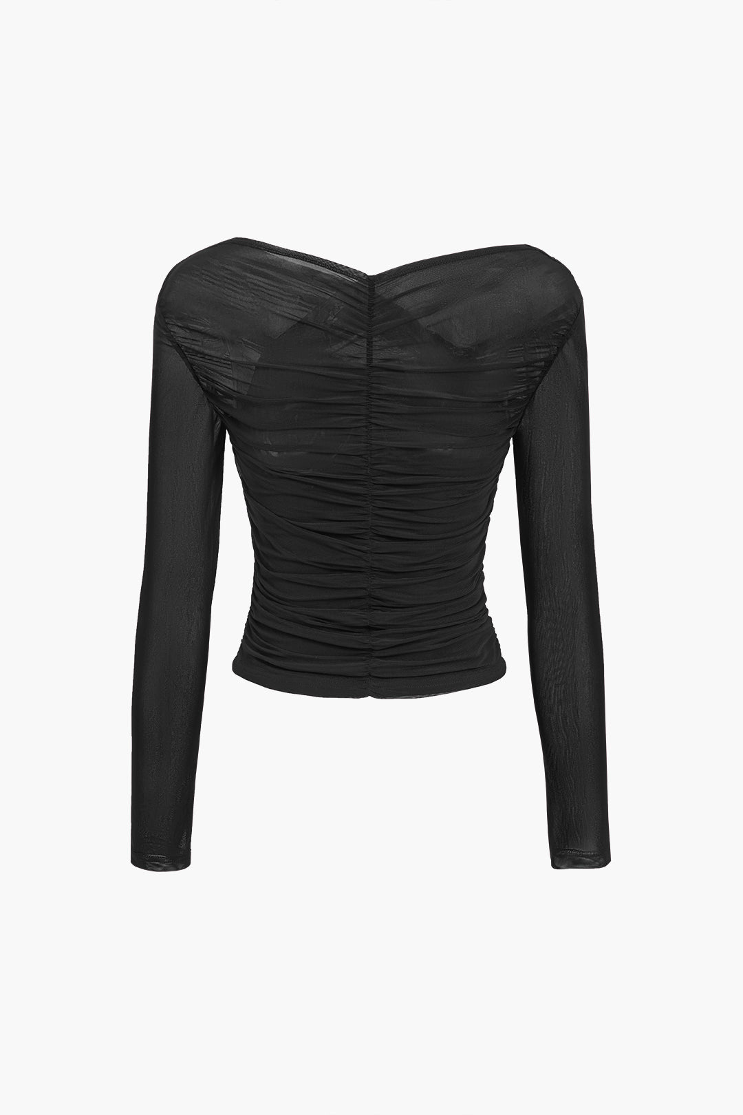 Perle | Haut Cache-Cœur Froncé à Manches Longues pour Femme - Image 7