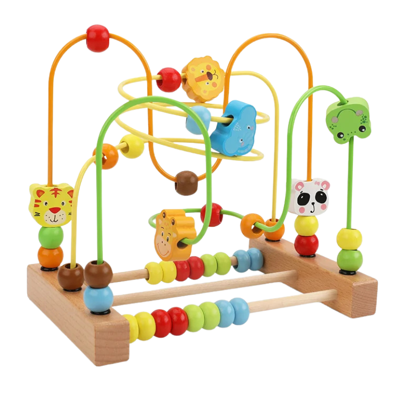 Baby Montessori Træ Perle Labyrint Legetøj til Tidlig Læring