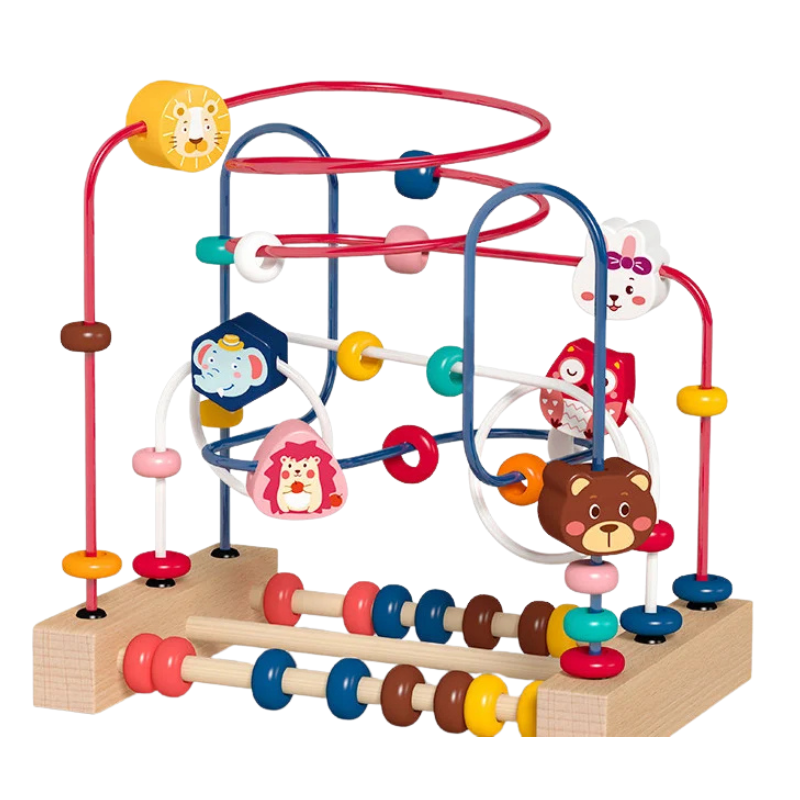 Baby Montessori Træ Perle Labyrint Legetøj til Tidlig Læring
