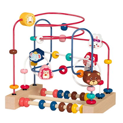 Baby Montessori Træ Perle Labyrint Legetøj til Tidlig Læring