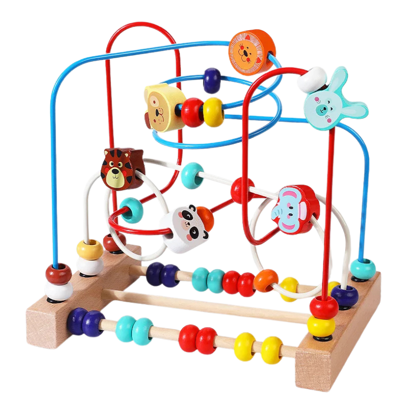 Baby Montessori Træ Perle Labyrint Legetøj til Tidlig Læring