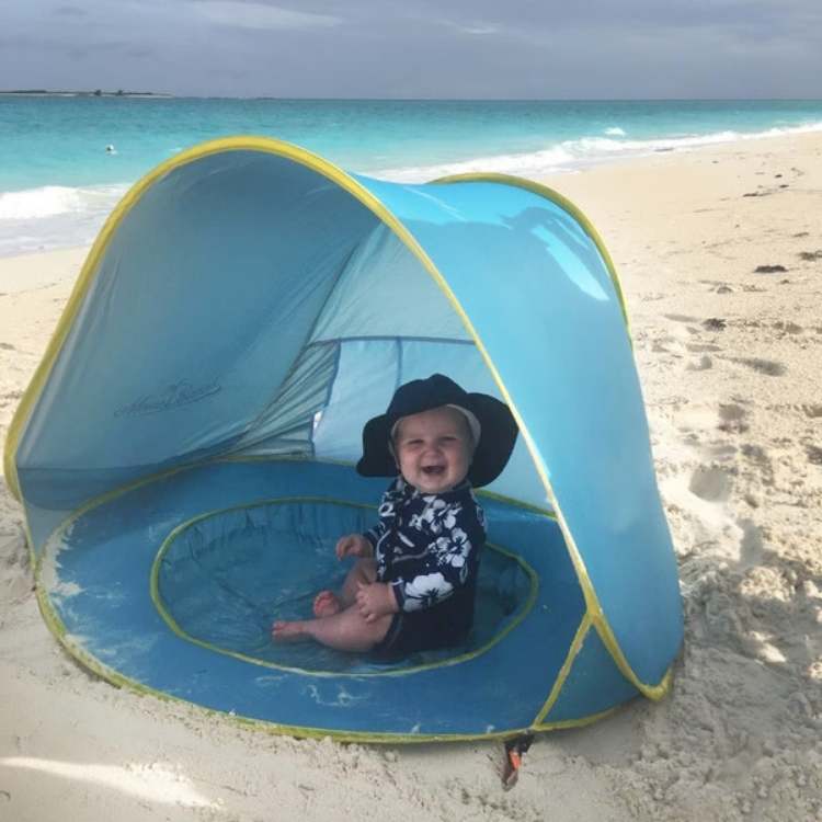 Baby Pop-Up Strandtelt med Indbygget Pool