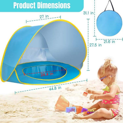 Baby Pop-Up Strandtelt med Indbygget Pool