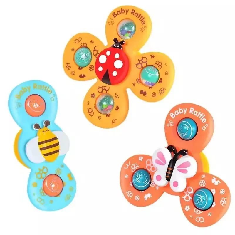 Baby Sensory Suction Spinner Legetøj (3 Stykker)