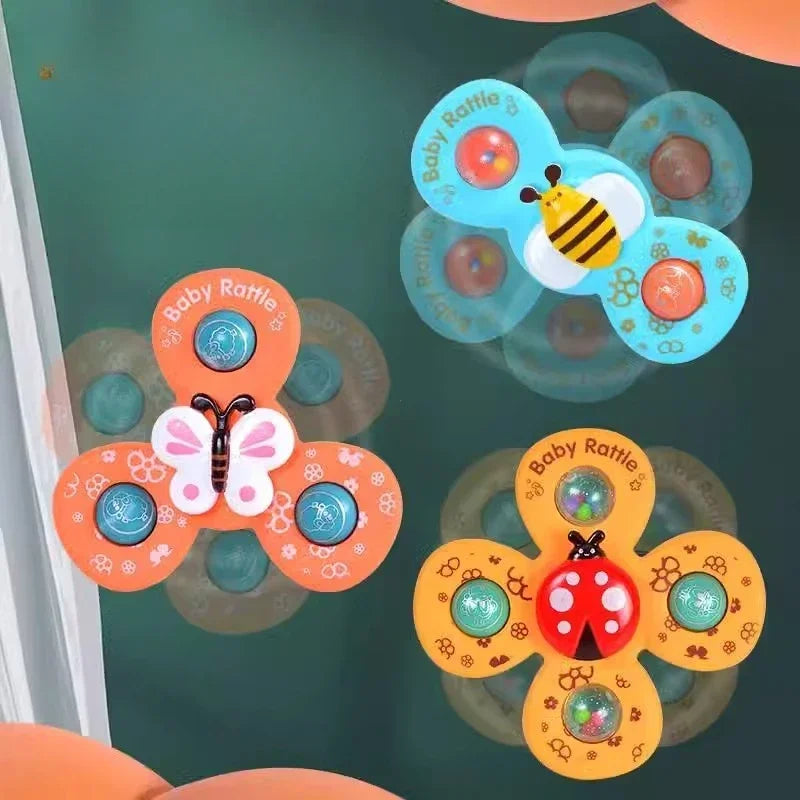 Baby Sensory Suction Spinner Legetøj (3 Stykker)