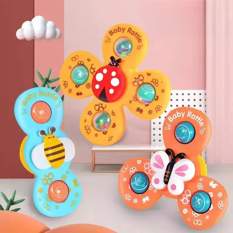 Baby Sensory Suction Spinner Legetøj (3 Stykker)