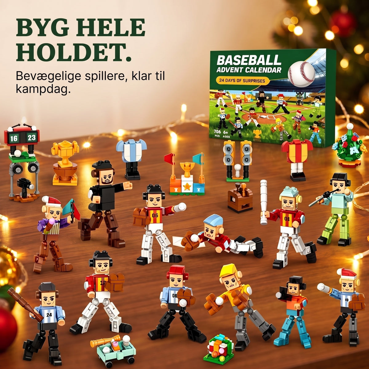 Baseball-julekalender, 786 klodser til spillere og stadionmodeller