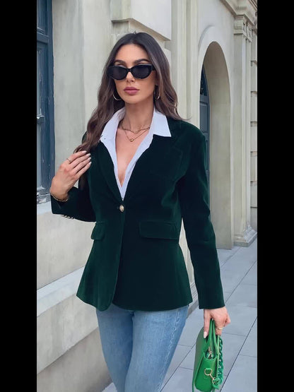 Tara | Blazer en velours croisé pour femme - Image 6