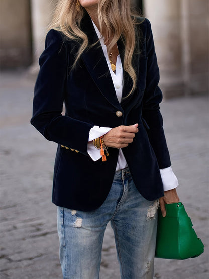 Tara | Blazer en velours croisé pour femme - Image 3