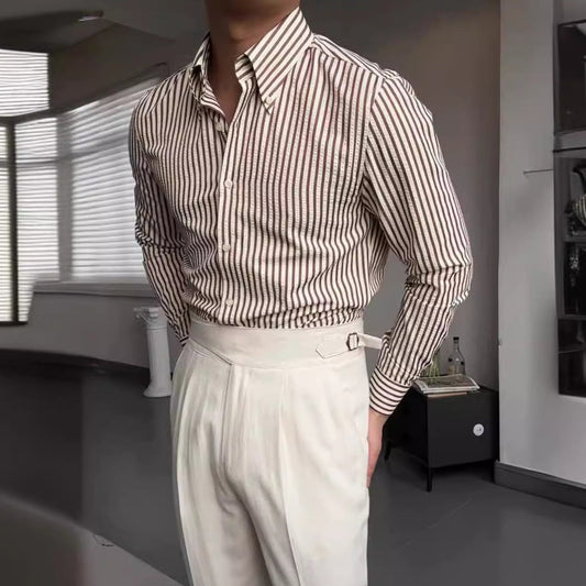 Jadon | Chemise Boutonnée Rayée pour Homme - Image 1