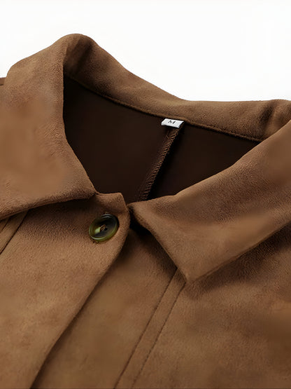 Félicie | Veste Chemise Femme Marron - Image 5
