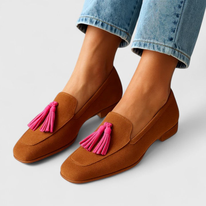 Image of Belinda | Dame Tassel Brune Loafers