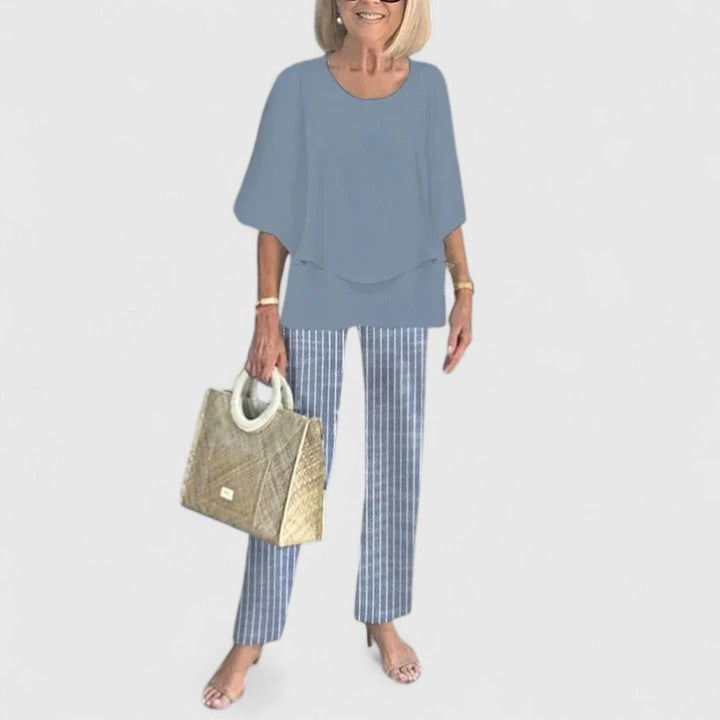 Image of Benedikte | Dame Afslappet Pasform Todelt Buksesæt