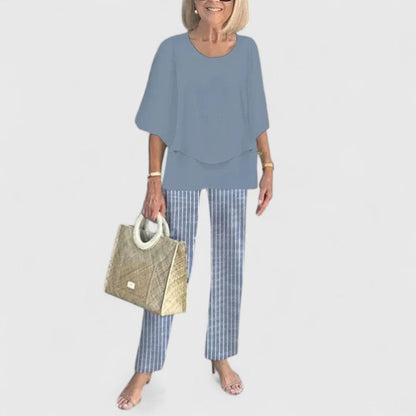 Image of Benedikte | Dame Afslappet Pasform Todelt Buksesæt