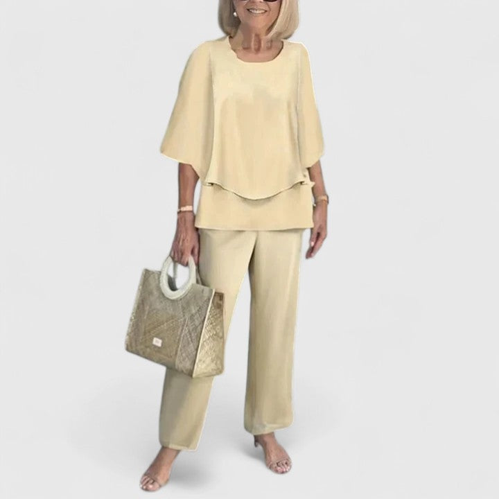 Image of Benedikte | Dame Afslappet Pasform Todelt Buksesæt