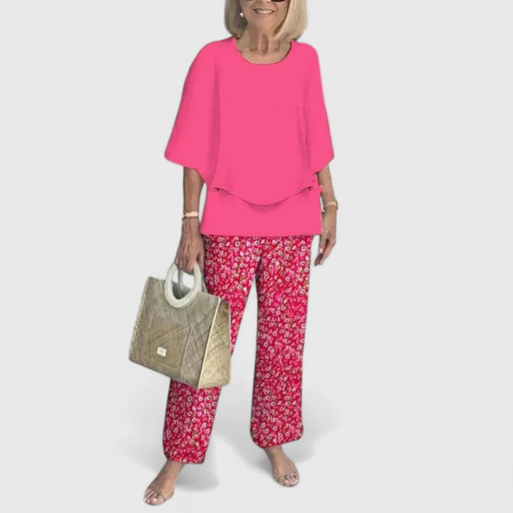 Image of Benedikte | Dame Afslappet Pasform Todelt Buksesæt