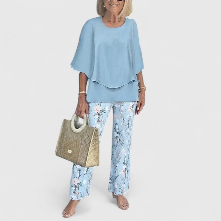 Image of Benedikte | Dame Afslappet Pasform Todelt Buksesæt