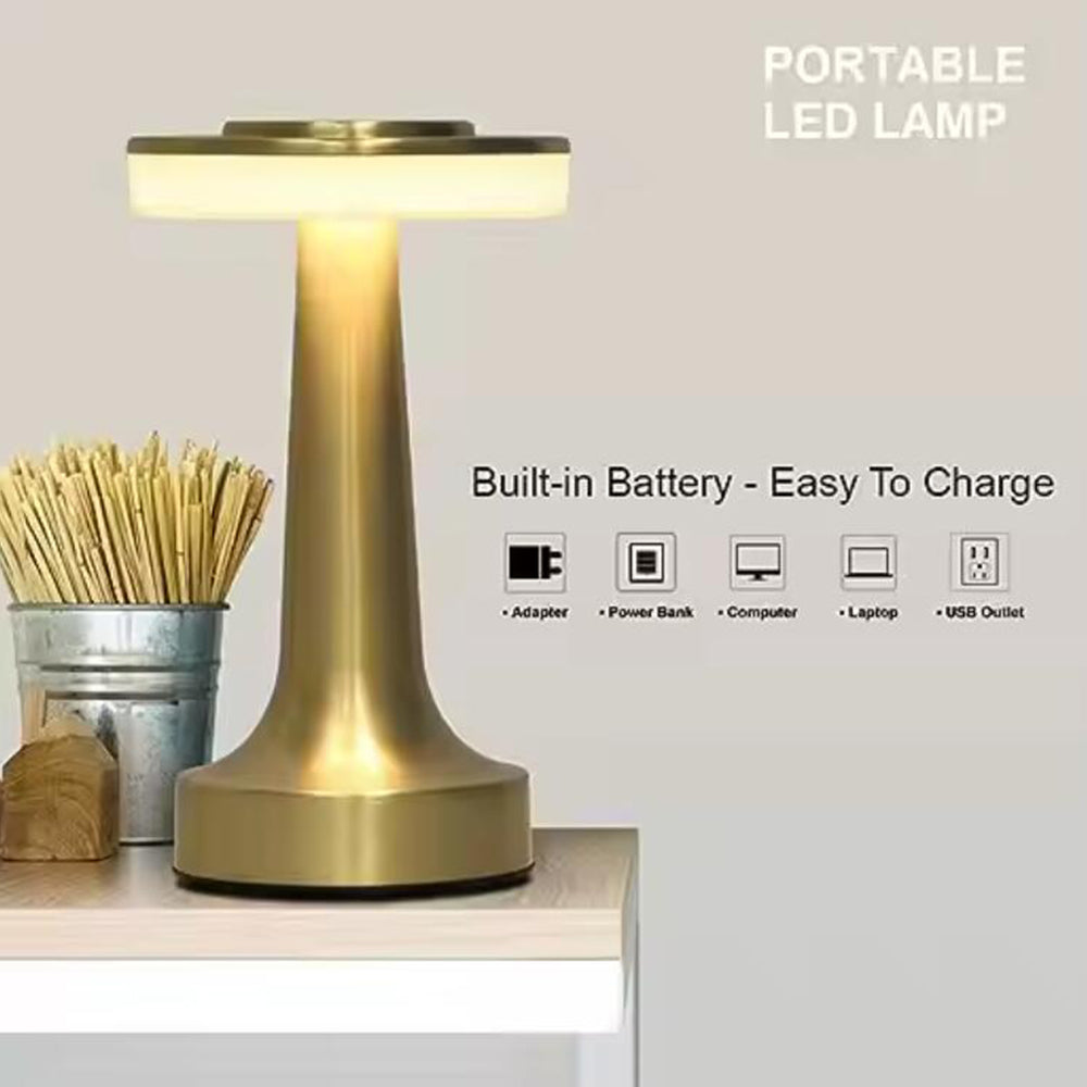 Berørings LED Bordlampe Genopladelig med USB