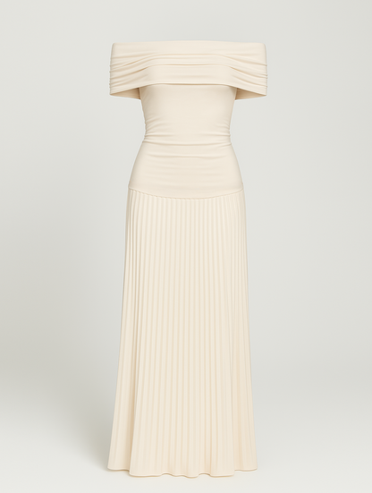 Image of Birthe | Dame Off Shoulder Maxikjole