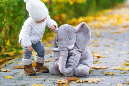 Blød Elefant Krammepude til Babyer og Børn