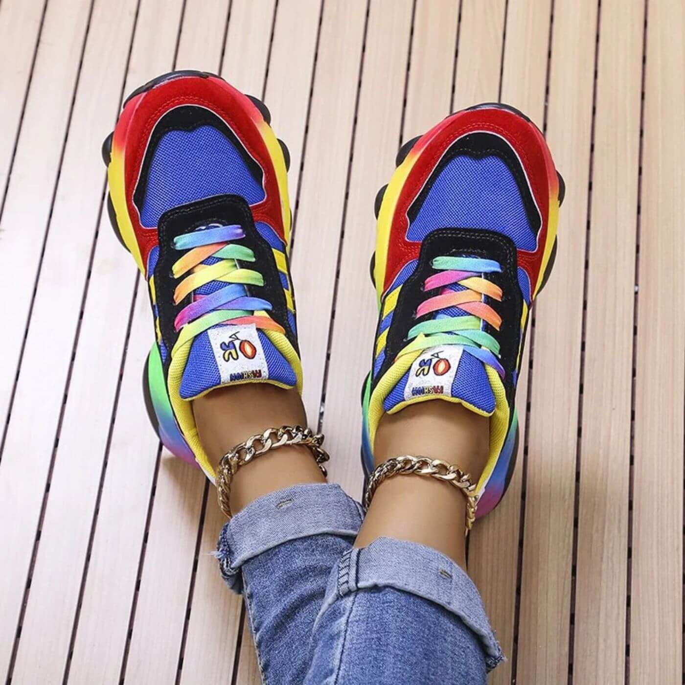 Image of Bodil | Chunky Sneakers med Snørebånd til Damer