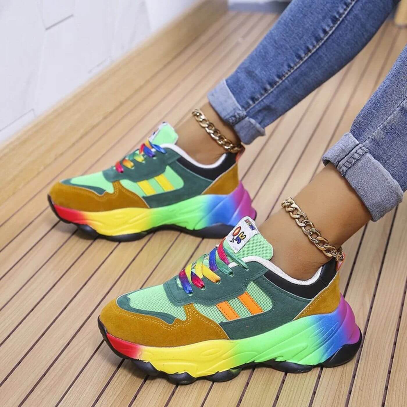 Image of Bodil | Chunky Sneakers med Snørebånd til Damer