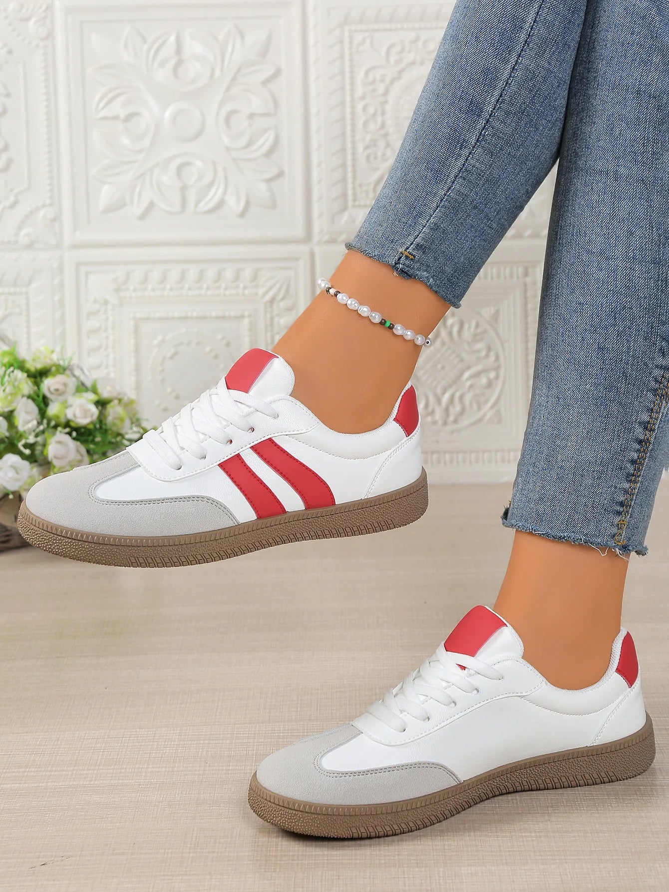 Bodil | Dame Snøresko Casual Sneakers - Image 1