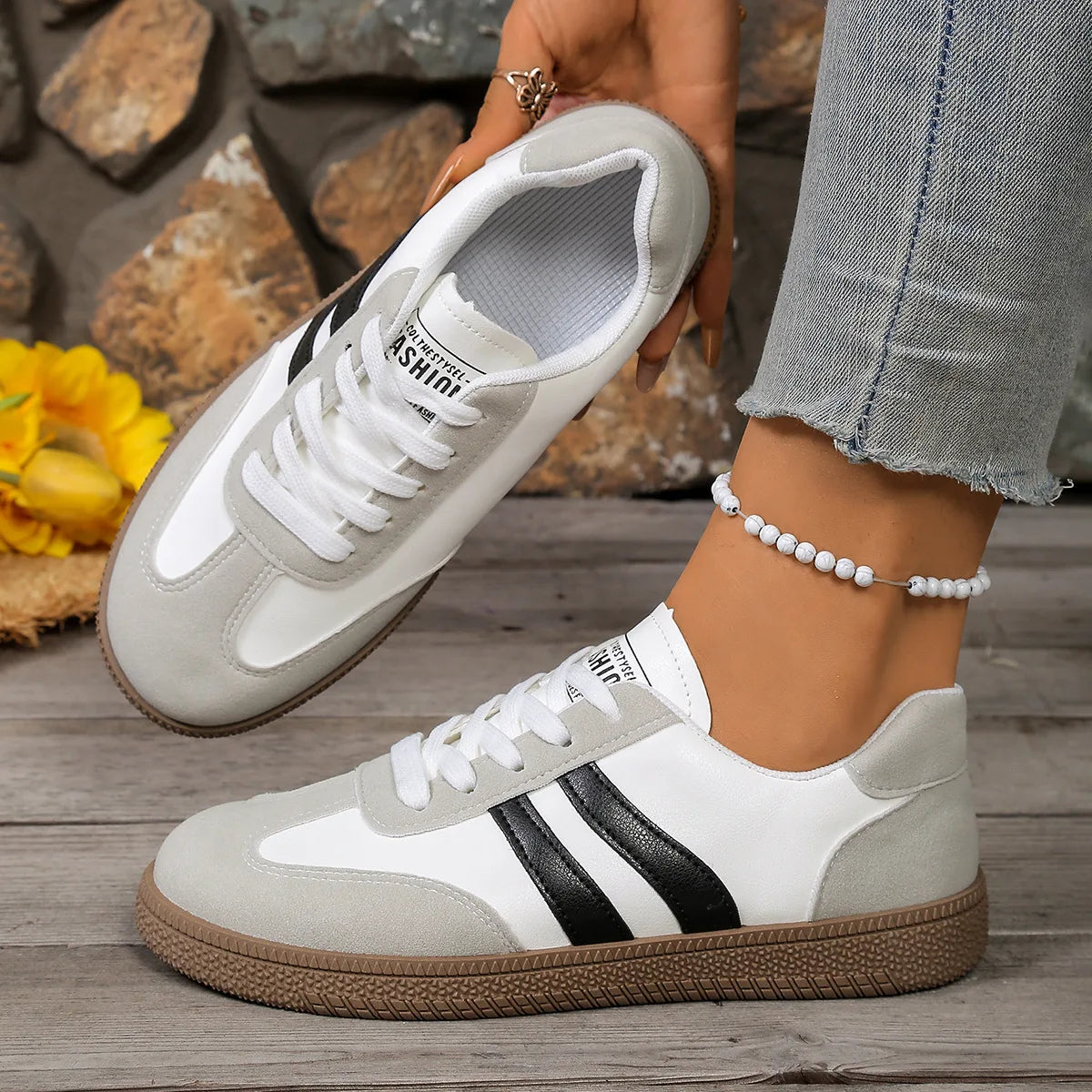 Bodil | Dame Snøresko Casual Sneakers - Image 3